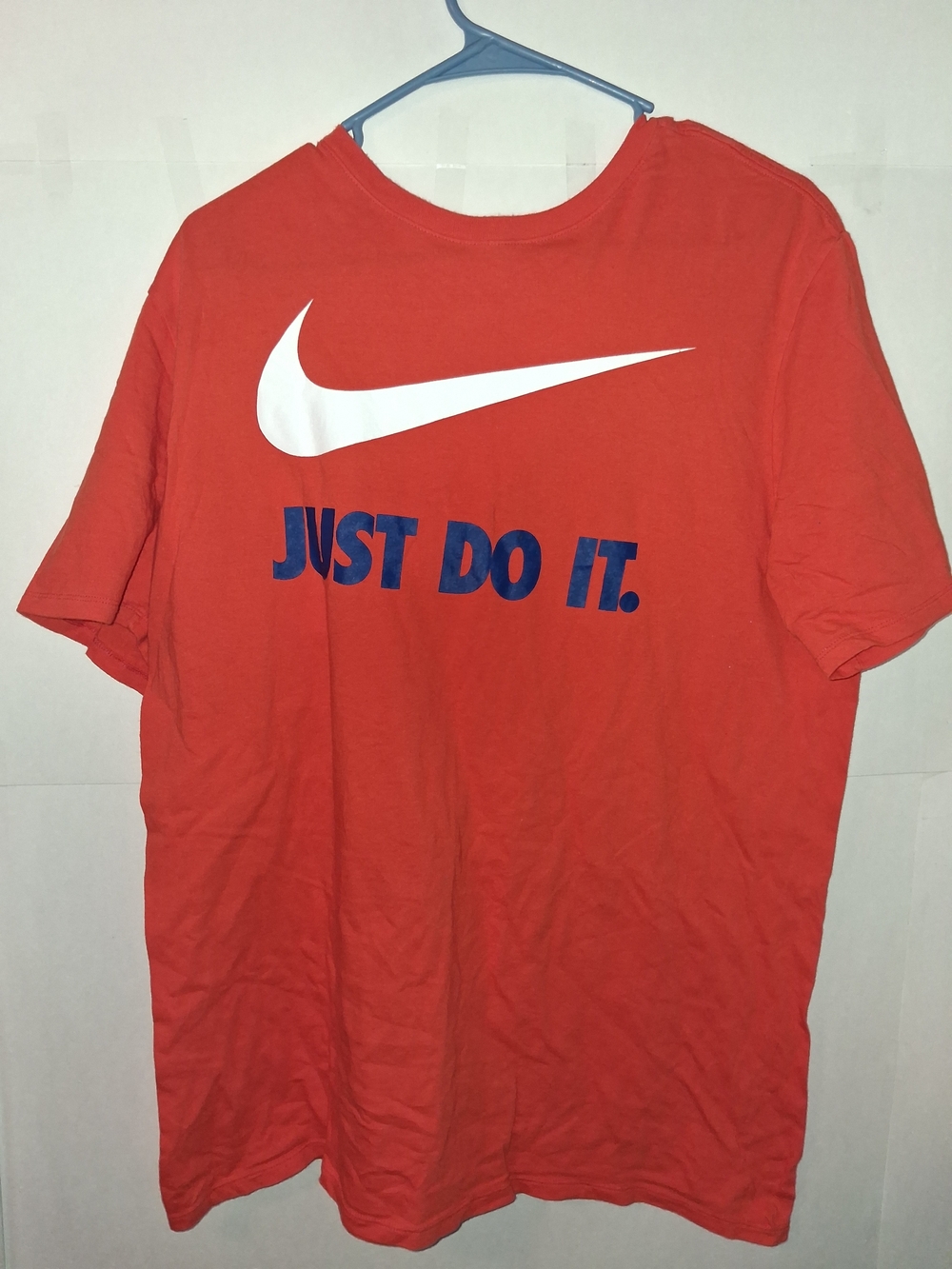 Nike Orange Short-Sleeve 'Just Do It.' Logo Tee with White Swoosh